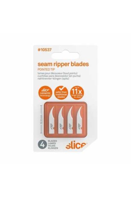 SLICE 10537 SEAM RIPPER BLADES POINTED TIP 10537 PACK OF 4 6PCS INNER 48PCS CSE 